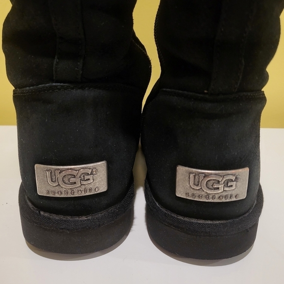 VGUC UGG Suede Sumner Tall Black Side Zipper Size 7 - Picture 9 of 12